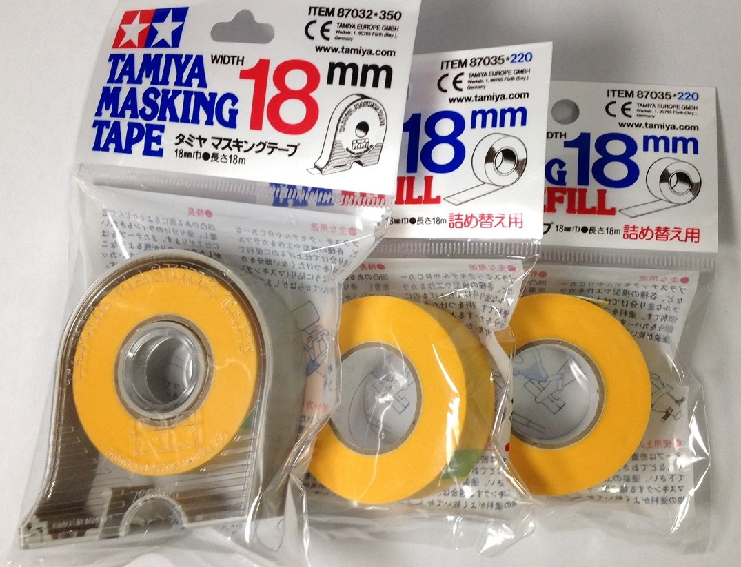 Amazon.com: Tamiya 18mm Masking Tape with 2pcs Refill : Tools